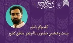 داور جشنواره تئاتر منطقه‌ای: هنرمندان تئاتر در سخت‌ترین شرایط خلاقیت خود را حفظ می‌کنند