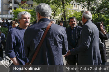تشییع جنازه محمدابراهیم جعفری در دانشکده هنر 