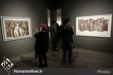 نمایشگاه نقاشی ناصر پلنگی و لباس بهنود جواهرپور در گالری آریانا 