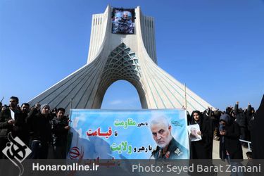 وداع مردم تهران با شهداى مقاومت