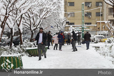 صبح برفی تهران 