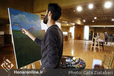 کارگاه تجسمی نمایشگاه «سرو ایرانی» در فرهنگسرای نیاوران