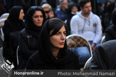 لیلا حاتمی در مراسم تشییع بیتا فرهی در خانه سینما