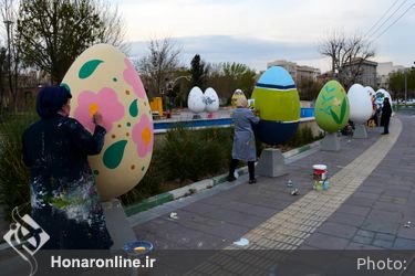  رنگ آمیزی تخم مرغ های نوروزی (2)