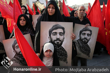 مراسم تشییع پیکر مطهر شهید حججی