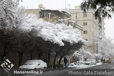 صبح برفی تهران 