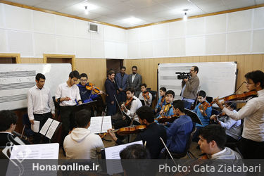بازدید سید محمد مجتبی حسینی از هنرستان موسیقی پسران 