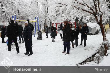 صبح برفی تهران 