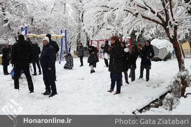 صبح برفی تهران 