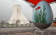 کارگاه آماده‌سازی تخم‌مرغ‌های نوروزی در میدان آزادی
