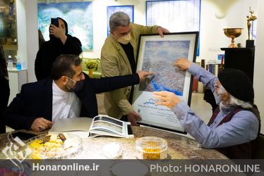 دیدار نوروزی وزیر فرهنگ و ارشاد اسلامی با «نقاش بهشت»
