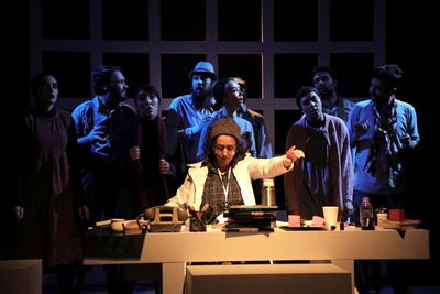 The Man Who goes on Stage at Tehran Theater