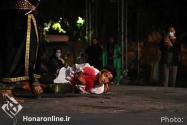 تعزیه "حضرت قاسم‌(ع)" در مقابل تالار وحدت