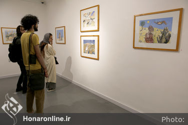 افتتاحیه نمایشگاه طراحی‌های رنگی فرشید ملکی در گالری هور
