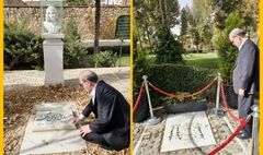 ادای احترام سرپرست معاونت هنری وزارت فرهنگ به استاد شجریان و اخوان ثالث