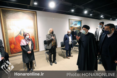 دیدار آیت‌الله سیدابراهیم رئیسی با جمعی از هنرمندان هنرهای تجسمی