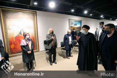 دیدار آیت‌الله سیدابراهیم رئیسی با جمعی از هنرمندان هنرهای تجسمی