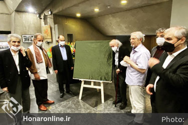  رونمایی از تابلوی تابلوی نقاشی اربعین استاد کیومرث قورچیان
