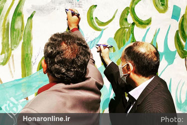  رونمایی از تابلوی تابلوی نقاشی اربعین استاد کیومرث قورچیان