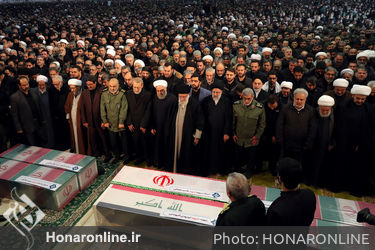 مراسم تشییع و اقامه نماز رهبری بر پیکر سردار بزرگ سپهبد شهید حاج قاسم سلیمانی و شهیدان مقاومت
