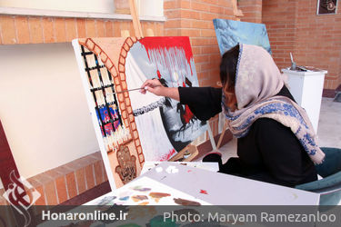 نمایشگاه و کارگاه نقاشی قهوه‌خانه‌ای در رواق هنر