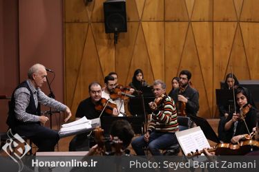 تمرین ارکستر ملی ایران با رهبر میهمان آقاوردی پاشایف 