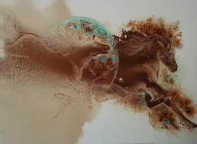 Coffee paintings by Adak Jamshidzadeh to raise funds for Iran flood survivors