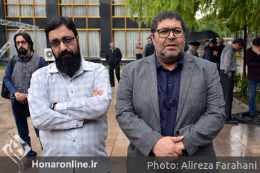 تشییع پیکر نقی سیف جمالی از مقابل تالار وحدت