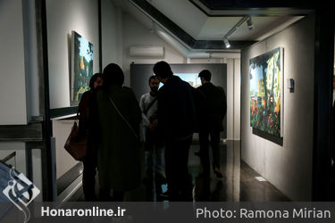 افتتاحیه نمایشگاه نقاشی های قاسم محمدی در گالری ایوان