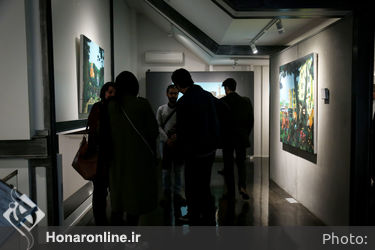 افتتاحیه نمایشگاه نقاشی های قاسم محمدی در گالری ایوان
