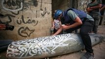 موشکی که صهیونیست‌ها به غزه شلیک کردند و تبدیل به اثر هنری شد