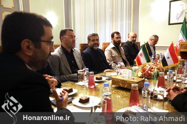 دیدار وزیر فرهنگ و ارشاد اسلامی با وزیر فرهنگ سوریه در تالار وحدت 