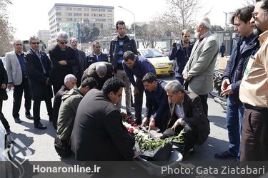 تشییع پیکر طلیعه کامران از مقابل موزه هنرهای معاصر
