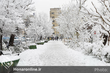 صبح برفی تهران 