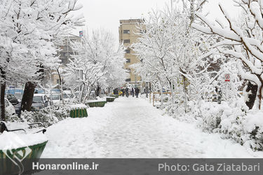 صبح برفی تهران 