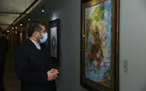 بازدید وزیر فرهنگ و ارشاد اسلامی از چهاردهمین جشنواره هنرهای تجسمی فجر