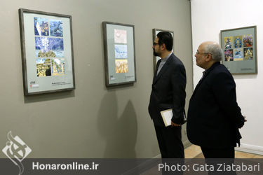 بازدید سید مجتبی حسینی از نمایشگاه تصویرگران معاصر جمهوری چک