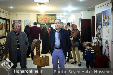 افتتاح نمایشگاه نقاشی های مرتضی رضایی و هنرجویانش در آتلیه باران رنگ