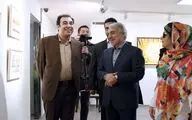 دیدار معاون رئیس‌جمهور از نمایشگاه نقاشی مریم حیدرزاده/ از سپهری و خط معناگرا تا پادشاه فصل‌ها