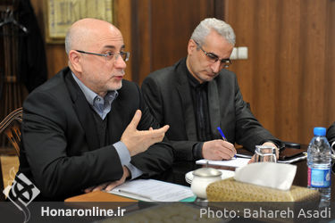 جلسه دیدار مرادخانی با مهمانان آلمانی نمایشگاه برلین 