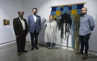 دیدار محمد مجتبی حسینی از نمایشگاه فریبا بروفر