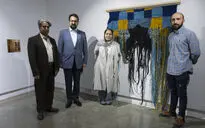 دیدار محمد مجتبی حسینی از نمایشگاه فریبا بروفر