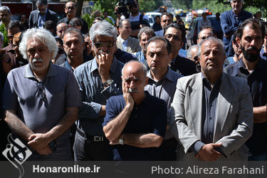 مراسم تشییع پیکر علیرضا سلطانی شاد از مقابل خانه هنرمندان