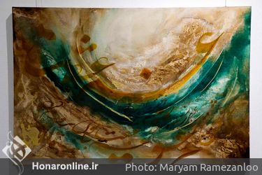 نمایشگاه تلفیقی نقاشی،خط و موسیقی اثر « یلدا دوستی» در گالری پردیس ملت